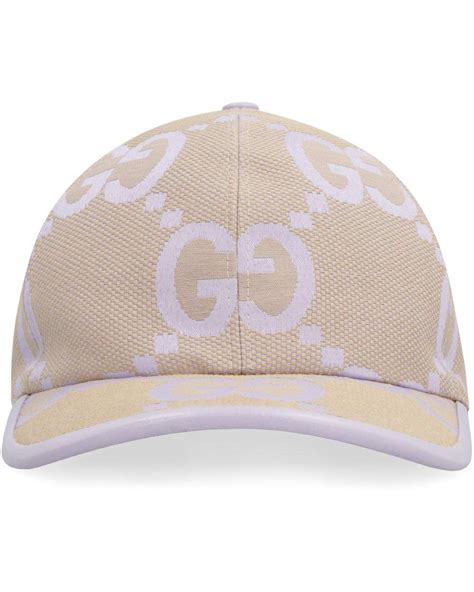 gucci cap jumbo lila|Gucci Jumbo GG canvas baseball hat.